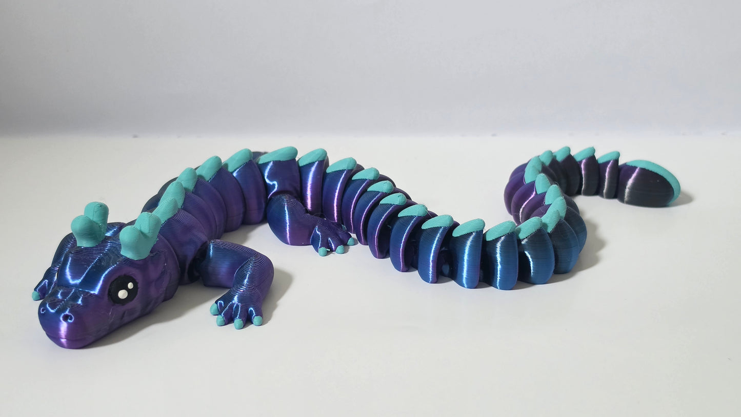Purple teal zou dragon