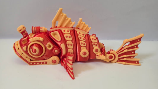 Red orange cyber fish