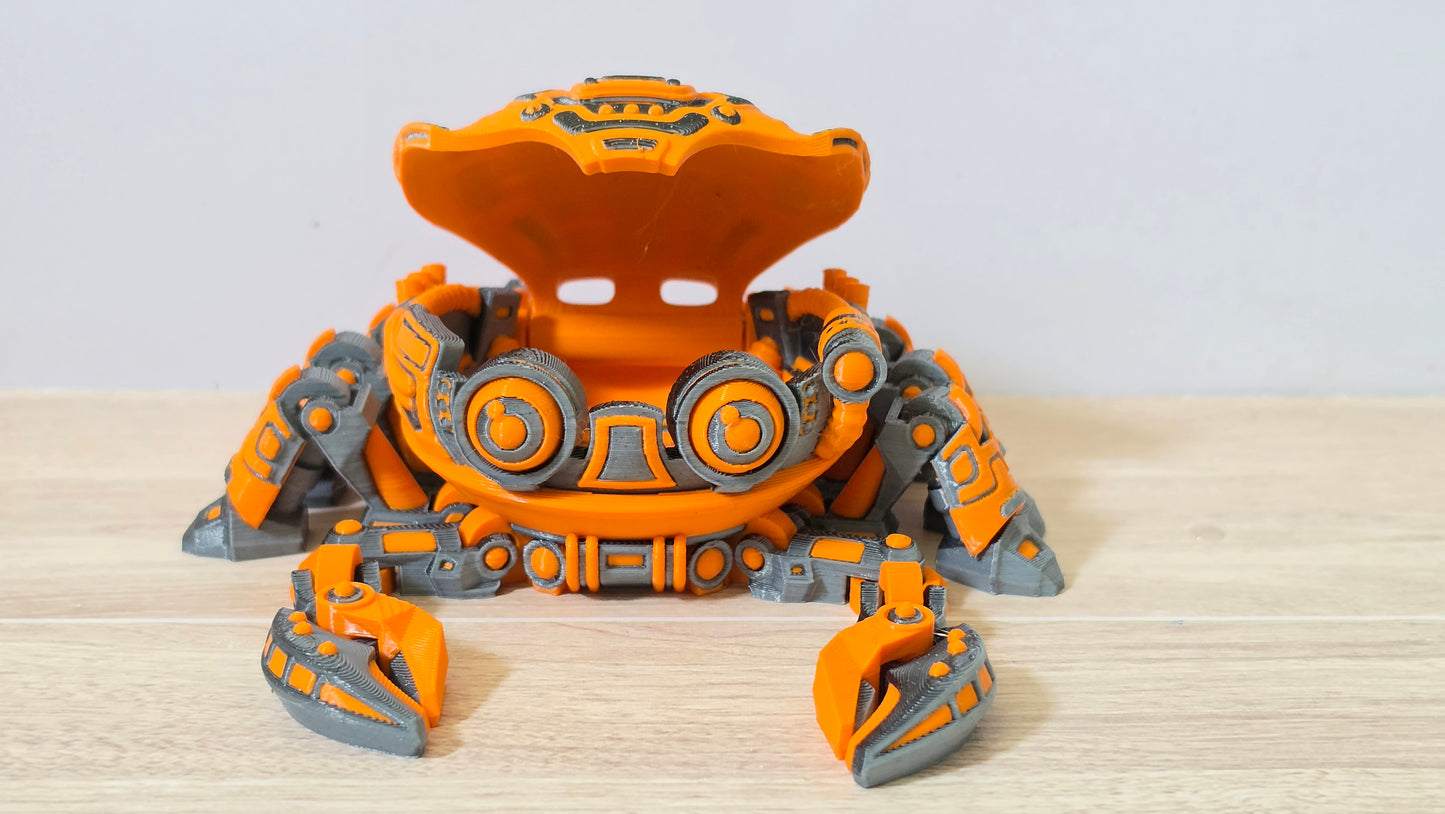 Orange black cyber crab