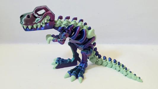 Purple green trex skelly