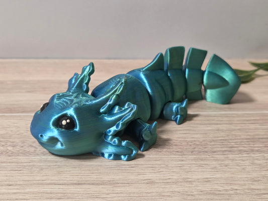 Blue green axolotl