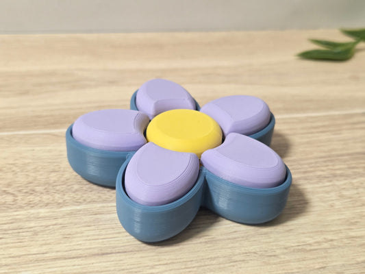Blue flower clicker spinner