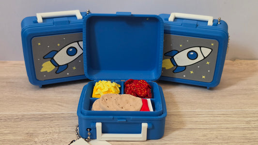 Mystery space lunch box clicker