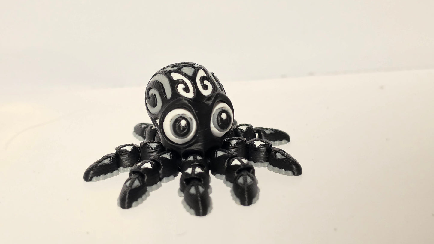 Black tribal octopus