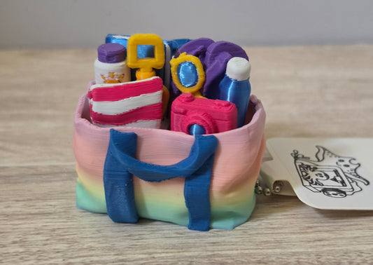 Rainbow beach bag clicker