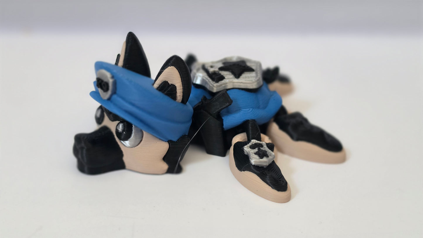 Blue police dog turtle