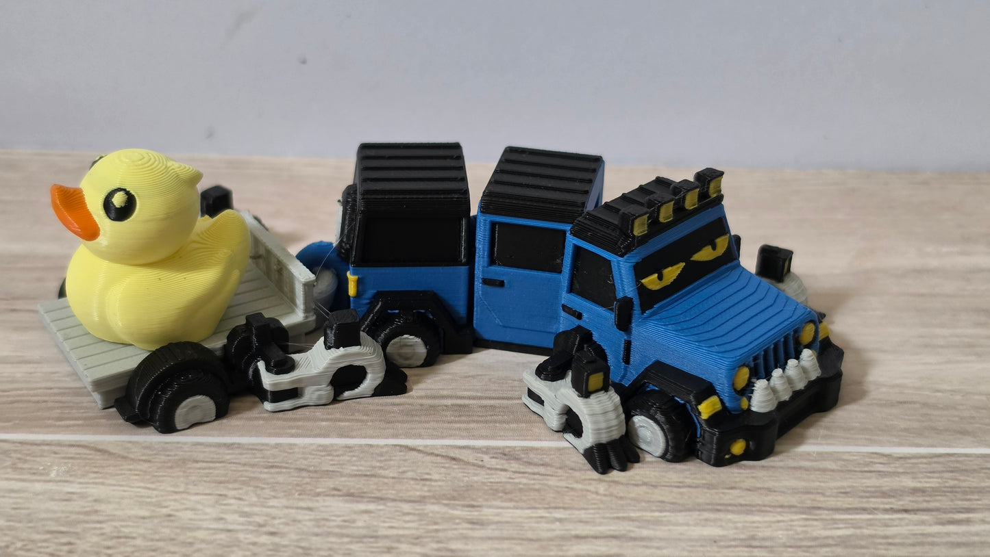 Blue duck truck dragon
