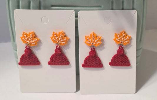 Hat+Leaf earrings