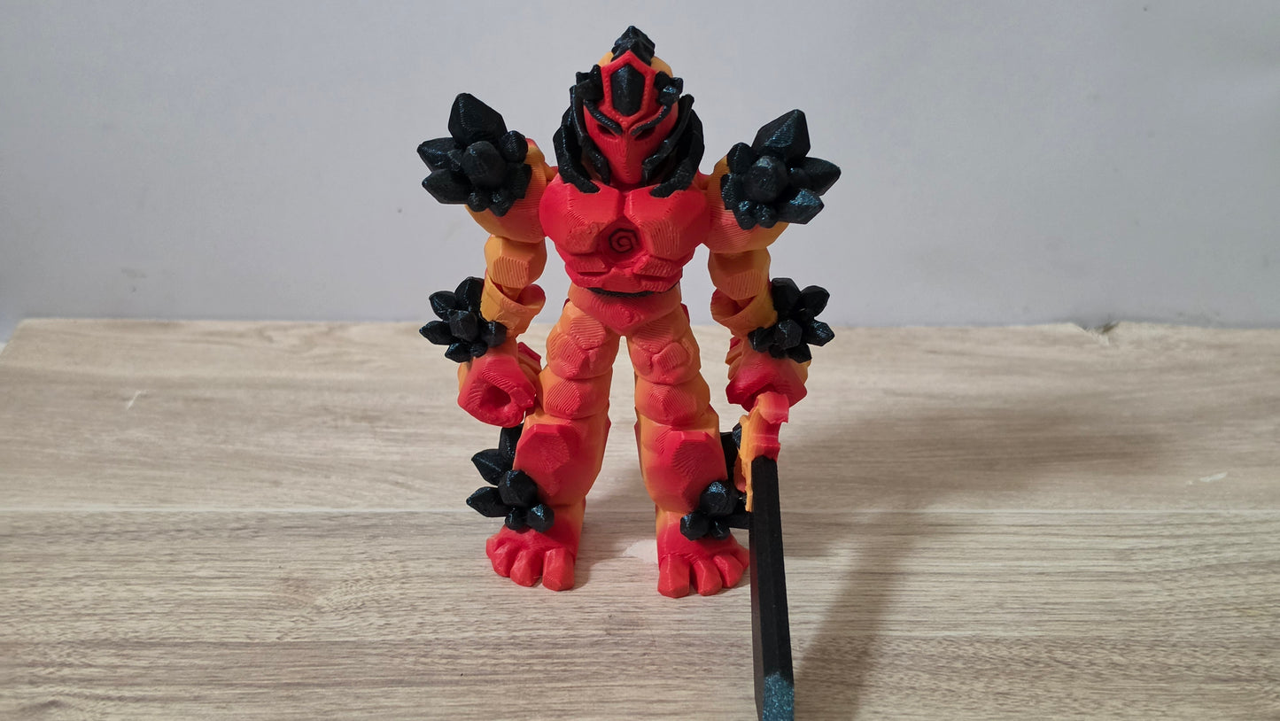 Orange black crystal warrior