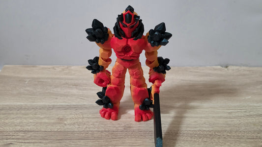 Orange black crystal warrior