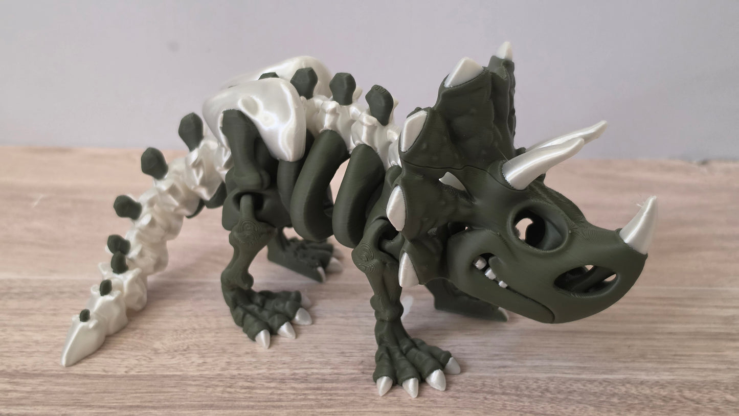 Green skelly triceratops