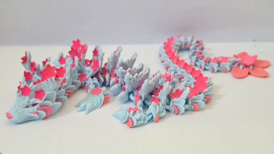 Blue Cherry Blossom Dragon