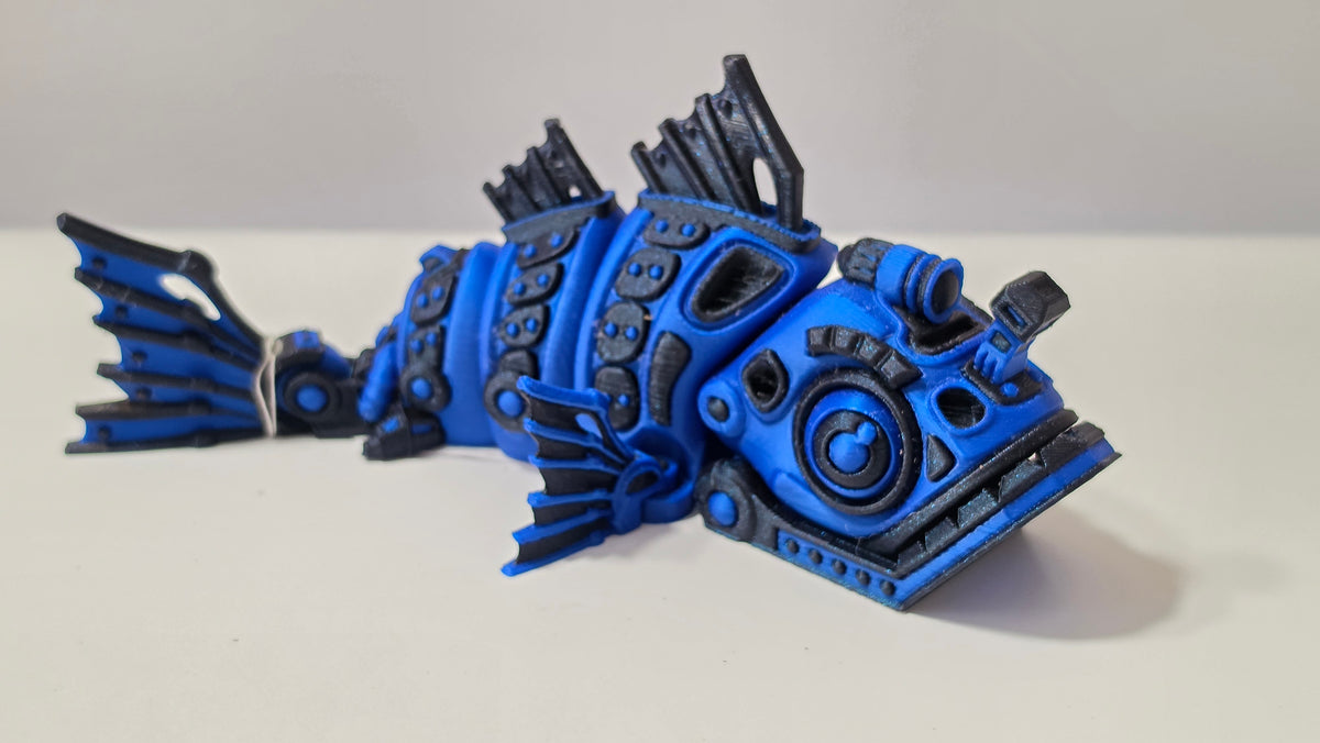 Blue cyber fish