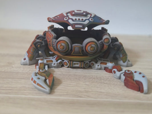 Tricolor gray robot crab