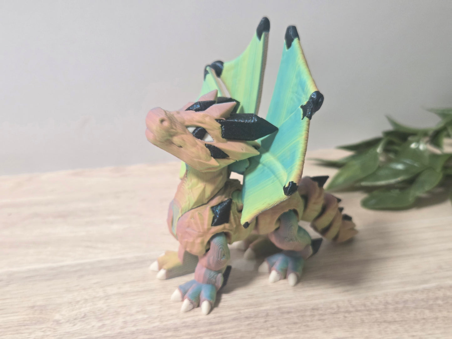 Rainbow winged crystal dragon