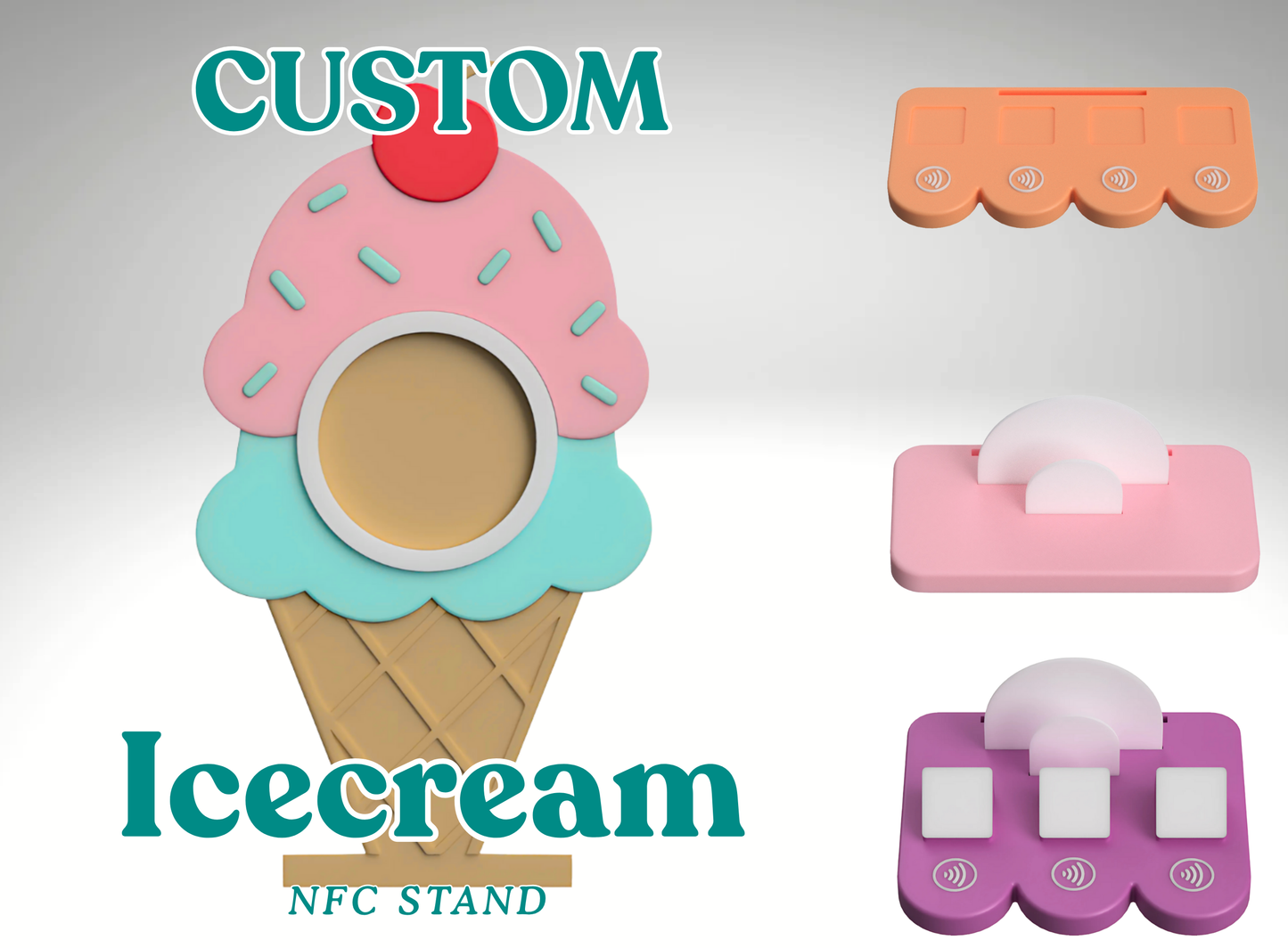 Custom Ice-cream NFC Business Sign