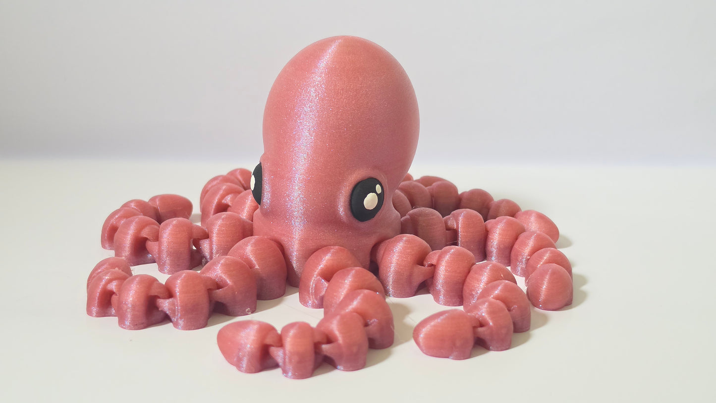 Pink glitter octopus