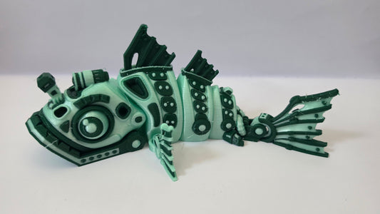 Green cyber fish