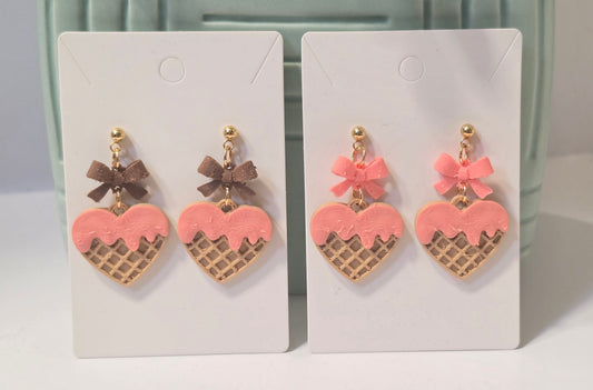 Heart cone earrings