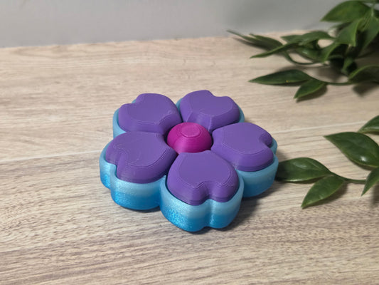 Blue Purple flower spinner clicker