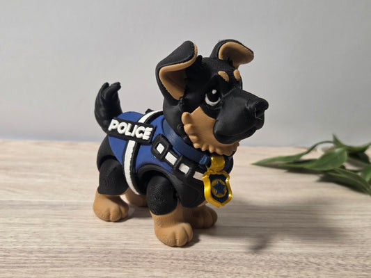 Blue police dog