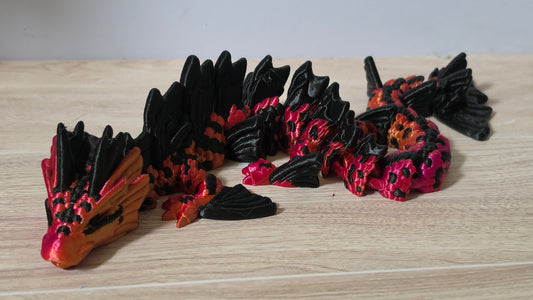 Red black koi dragon
