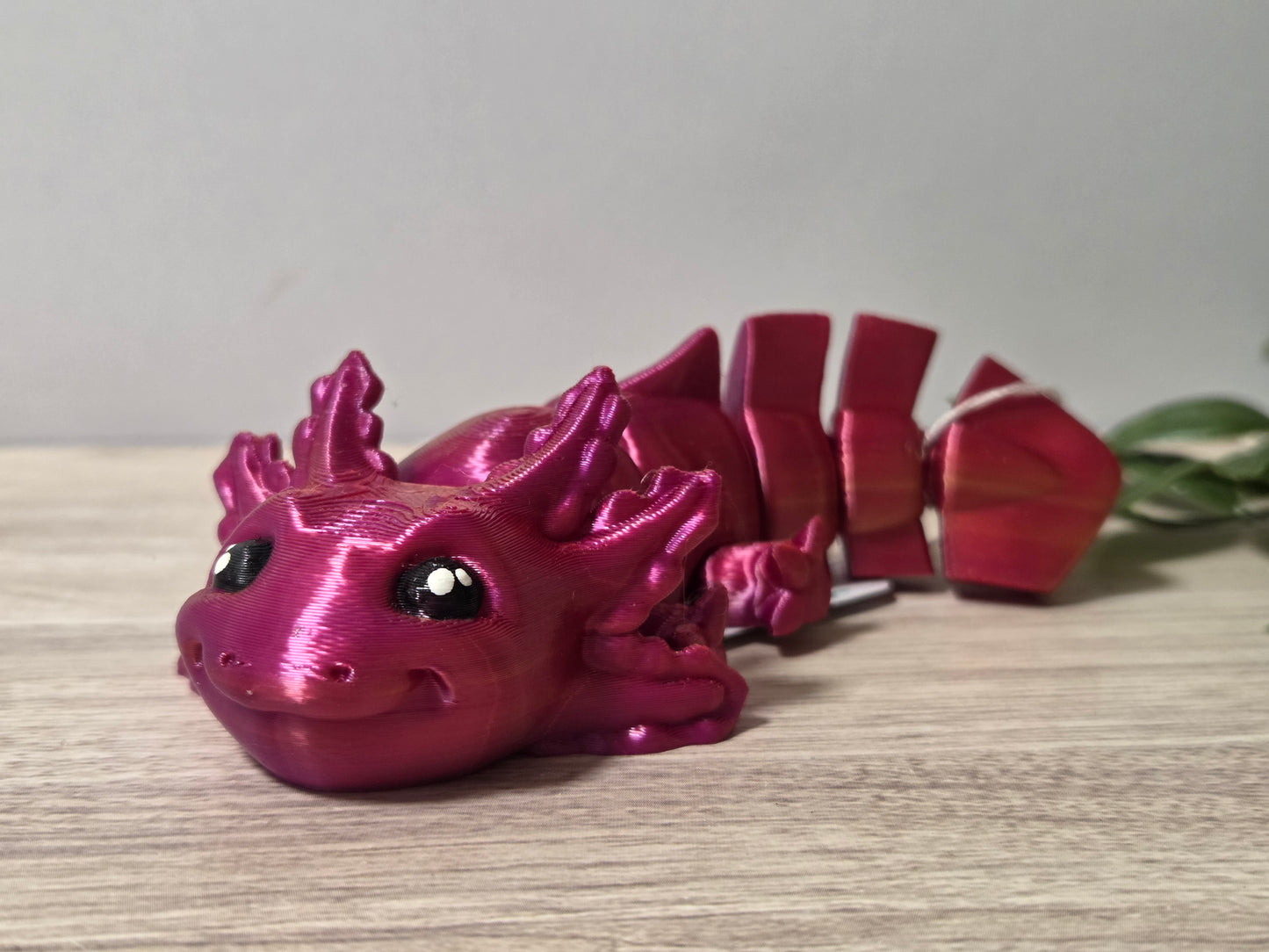 Red orange axolotl