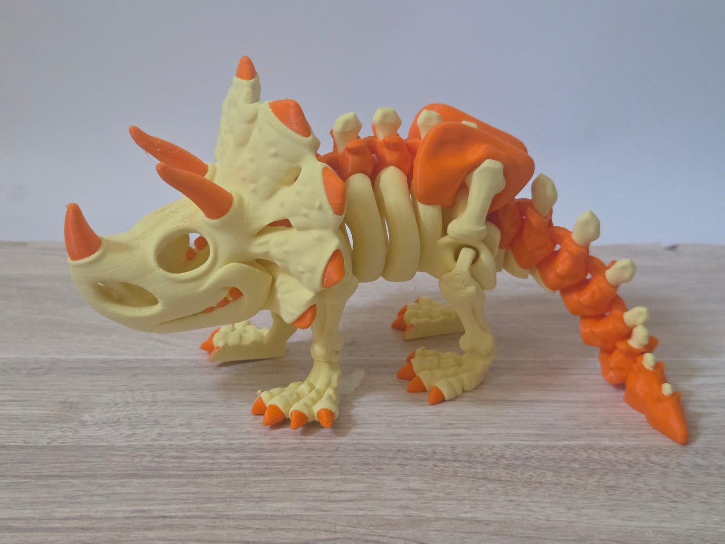 Yellow orange skelly triceratops