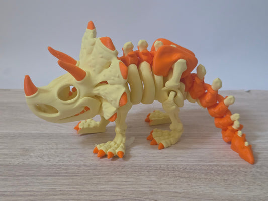 Yellow orange skelly triceratops