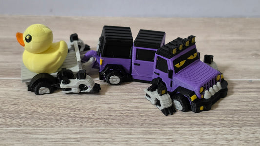 Purple duck truck dragon