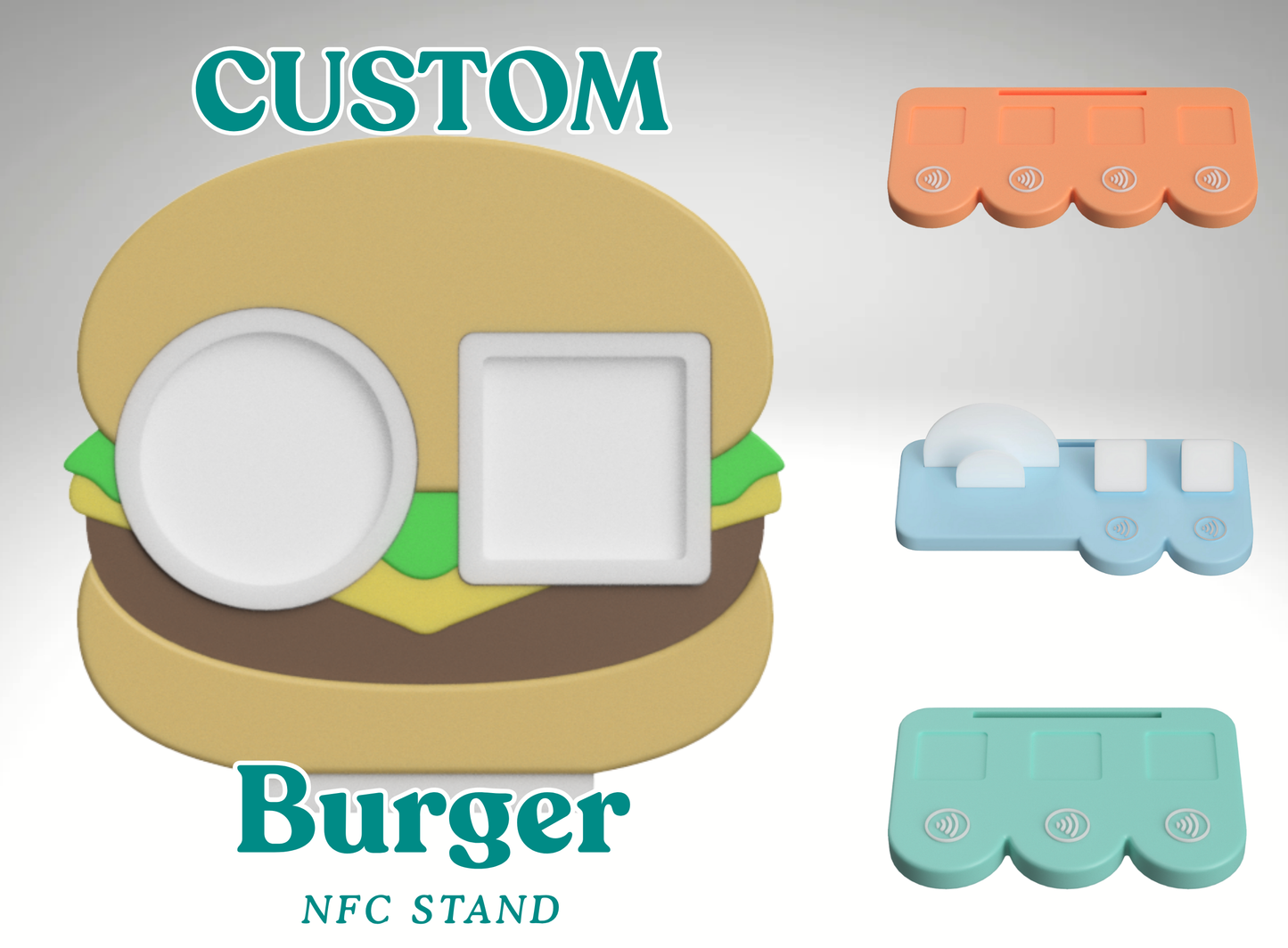 Custom Burger NFC Business Sign