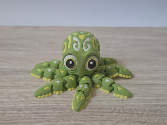 Green tribal octopus