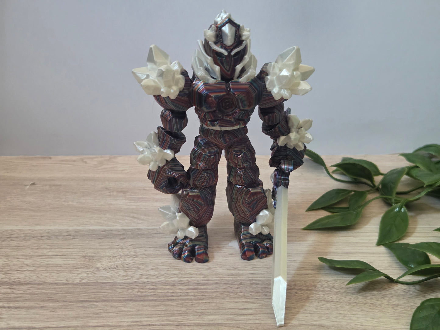 Black red white crystal warrior