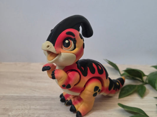 Red black Parasaur