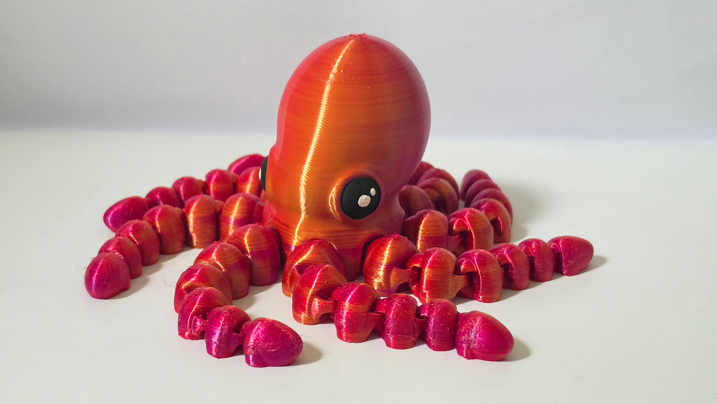 Red orange octopus
