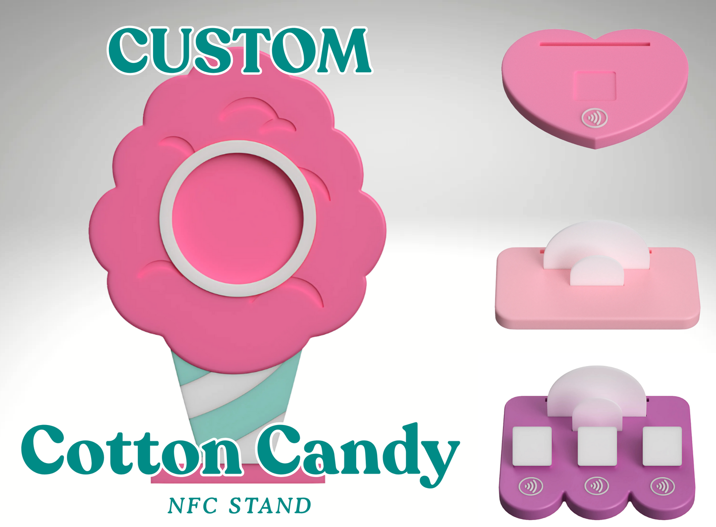 Custom Cotton Candy NFC Business Sign