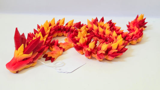 Red orange crystal dragon