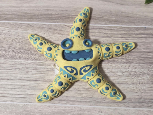 Yellow tribal starfish